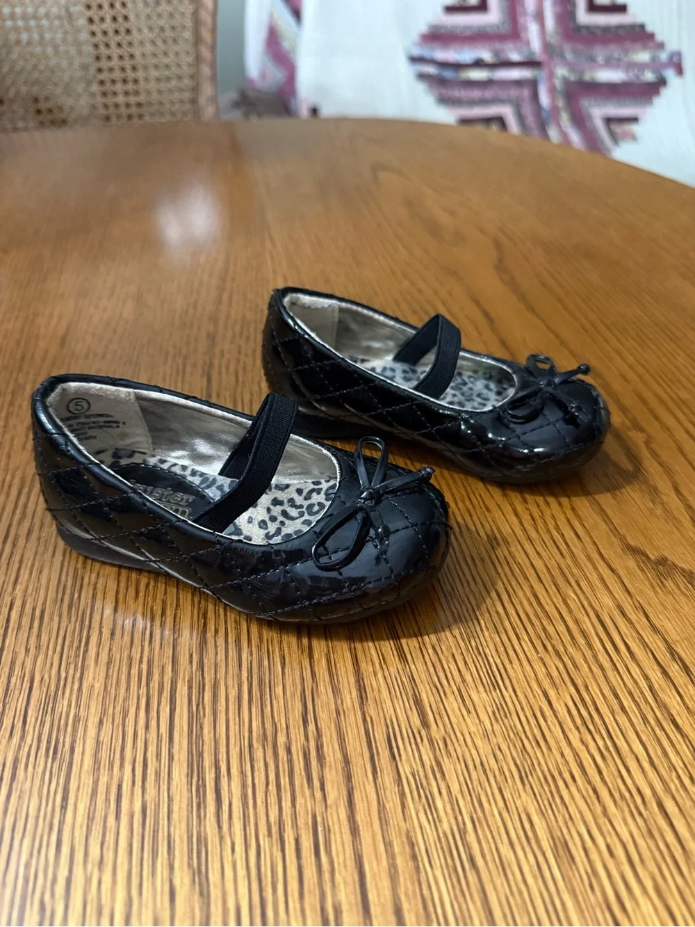 Buster Brown Black Quilted Mary Jane Flats
